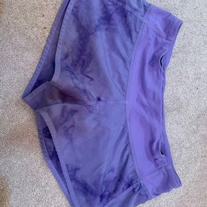 The dye pattern lululemon speed shorts